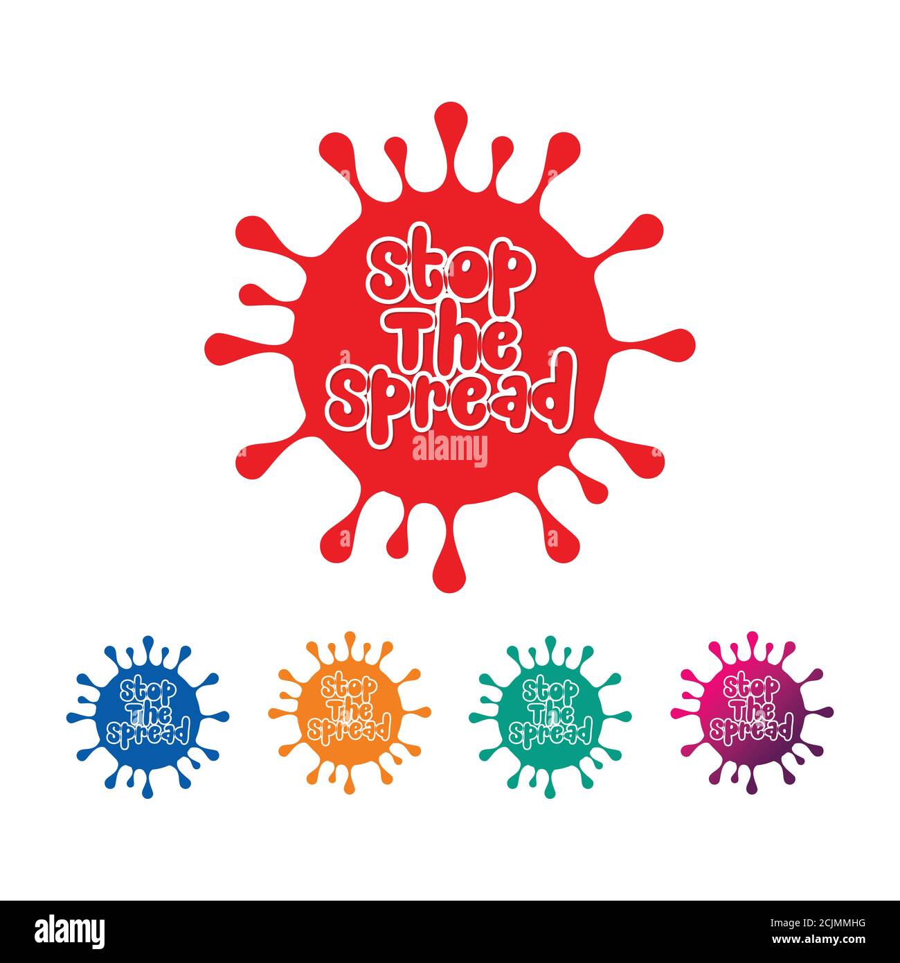A sign of stop the spread as soon as possible in vector format Stock Vector