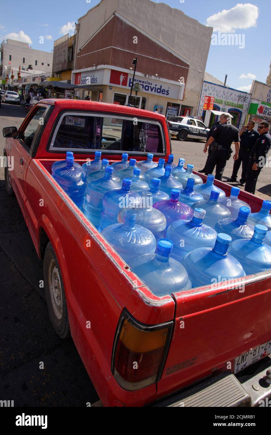Drinking water delivery truck in hires stock photography and images