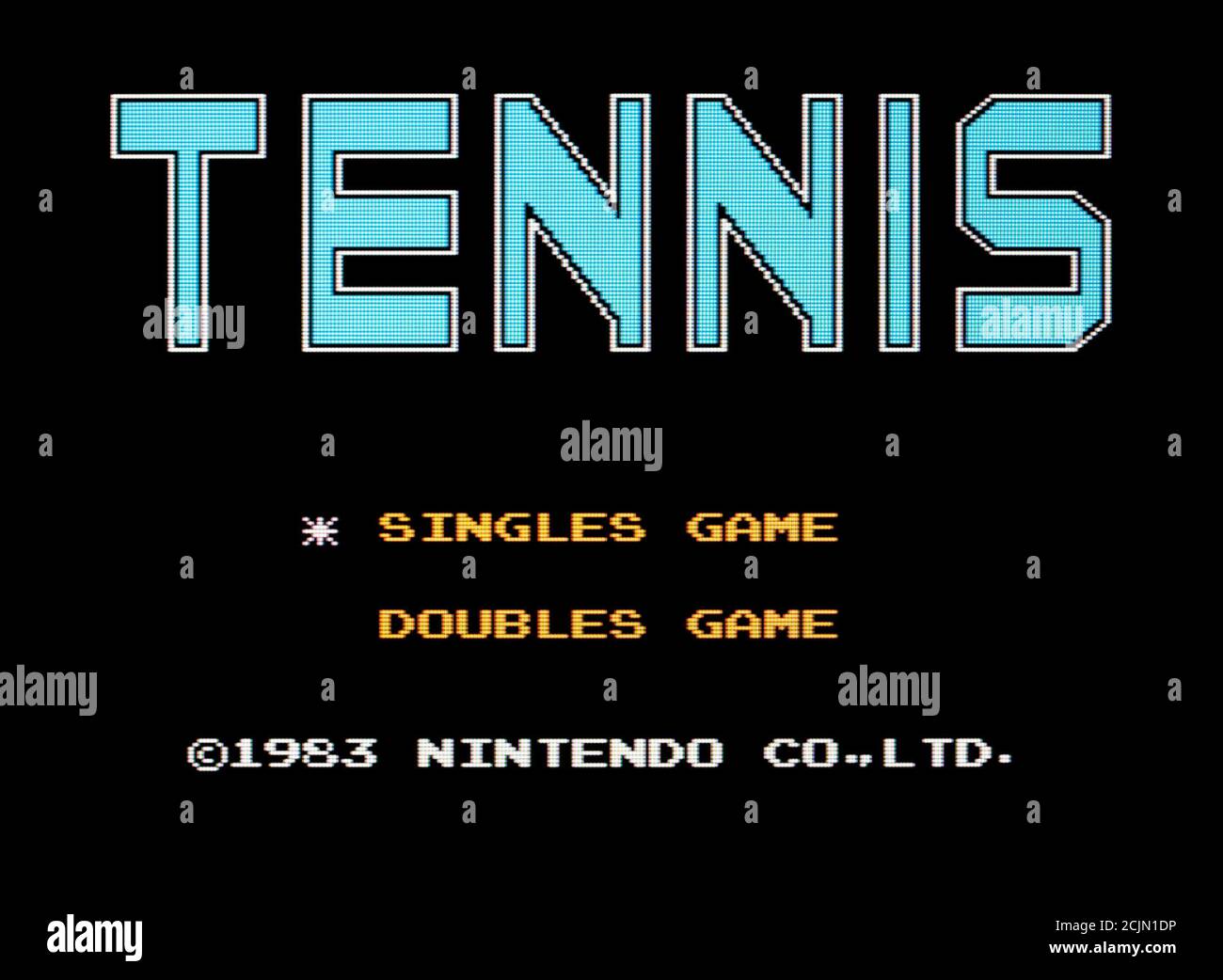 Tennis - Nintendo Entertainment System - NES Videogame - Editorial use only Stock Photo