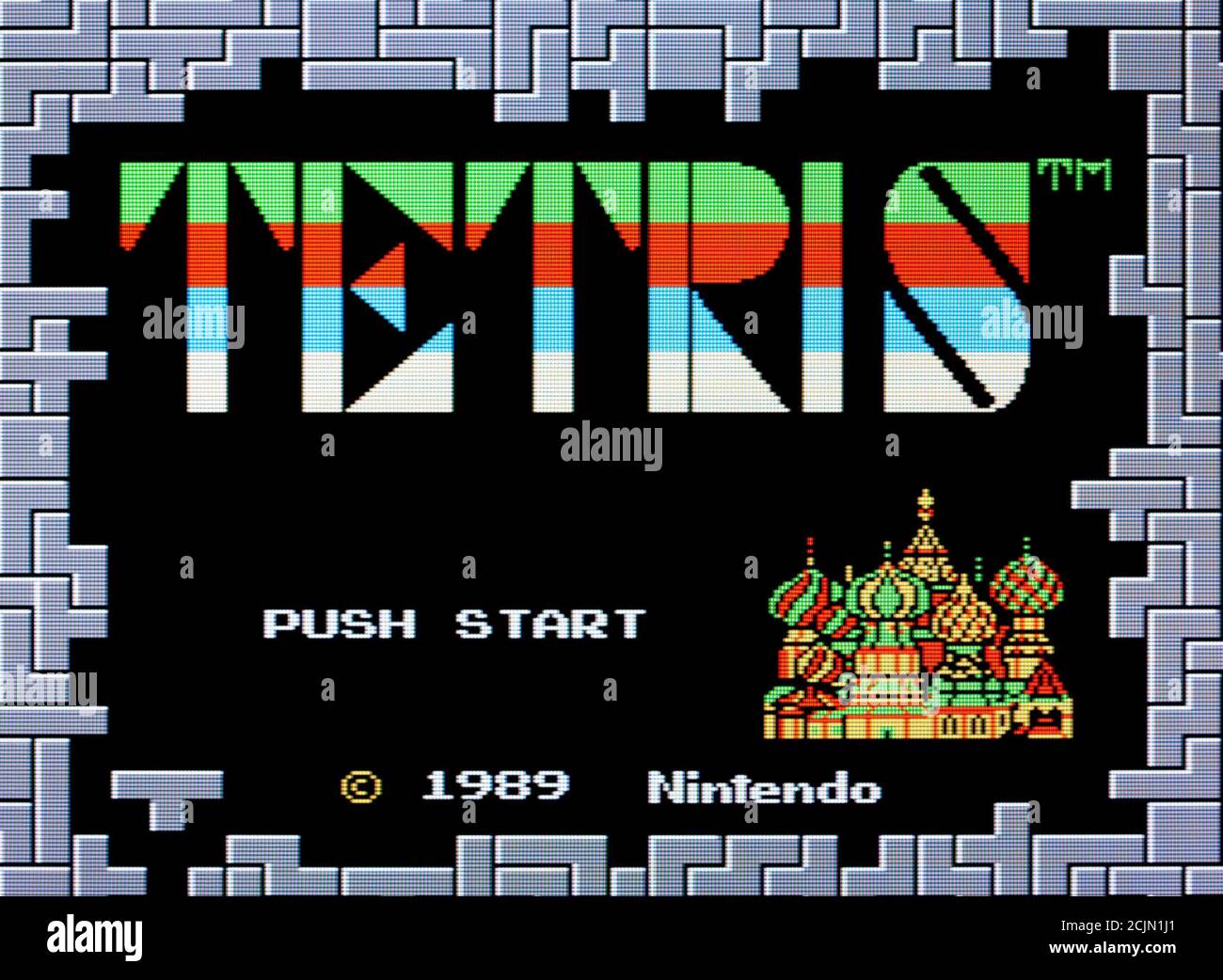 Tetris - Nintendo Entertainment System - NES Videogame - Editorial use only Stock Photo