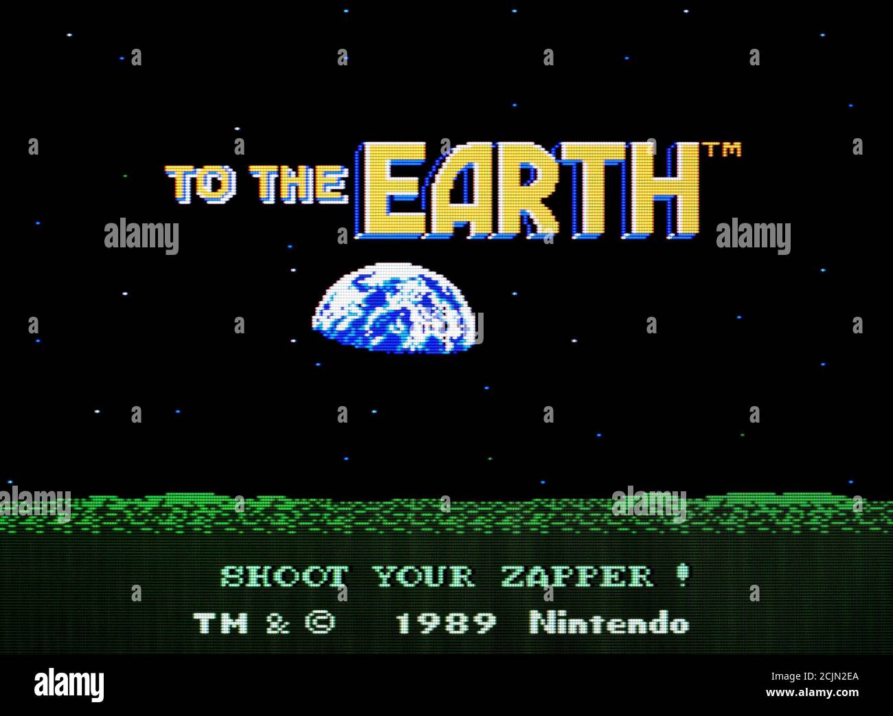 To The Earth - Nintendo Entertainment System - NES Videogame - Editorial use only Stock Photo