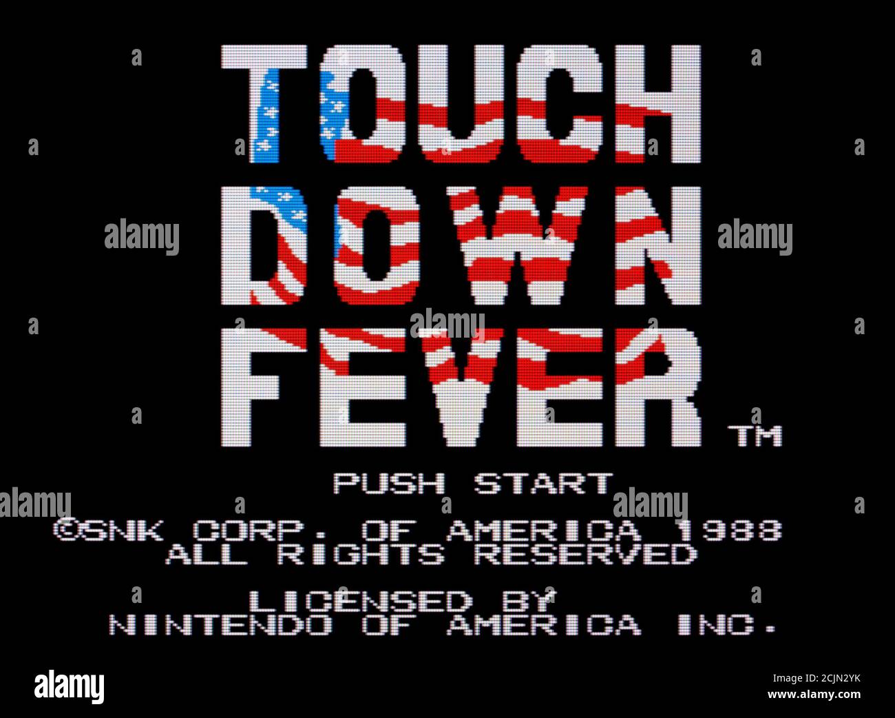 Touch Down Fever - Nintendo Entertainment System - NES Videogame - Editorial use only Stock Photo