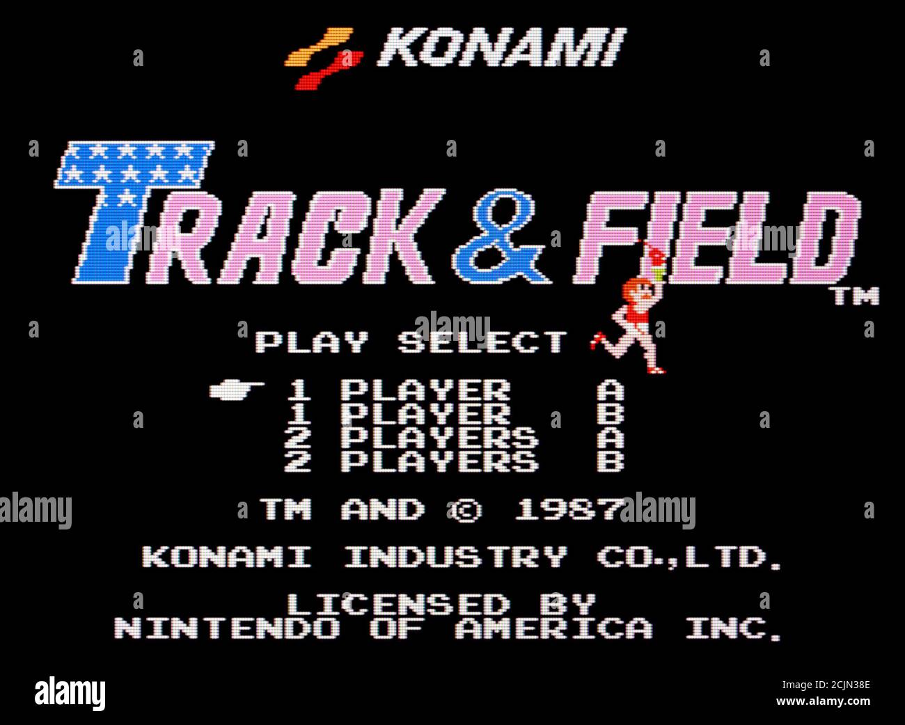 Track & Field - Nintendo Entertainment System - NES Videogame - Editorial use only Stock Photo
