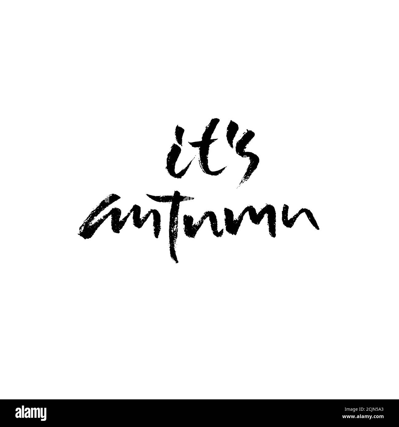 It is autumn. Inspirational quotes. Hand painted brush lettering. Stock Vector
