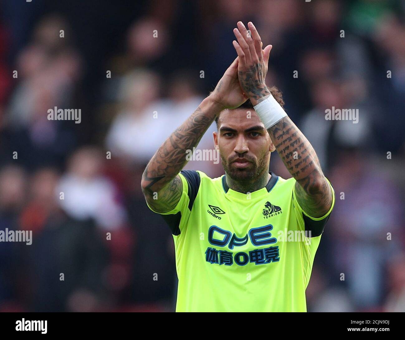 Soccer Football - Premier League - Crystal Palace v Huddersfield Town - Selhurst Park, London, Britain - March 30, 2019  Huddersfield Town's Danny Williams looks dejected after the match as they are relegated from the Premier League   REUTERS/Hannah McKay  EDITORIAL USE ONLY. No use with unauthorized audio, video, data, fixture lists, club/league logos or "live" services. Online in-match use limited to 75 images, no video emulation. No use in betting, games or single club/league/player publications.  Please contact your account representative for further details. Stock Photo