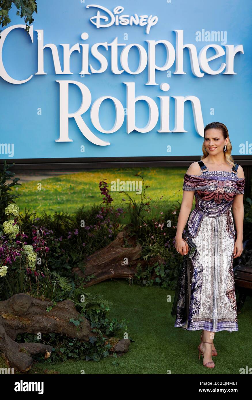 Actor Hayley Atwell, who plays Evelyn Robin, attends the European premiere  of "Christopher Robin" in central London, Britain, August 5, 2018.  REUTERS/Peter Nicholls Stock Photo - Alamy