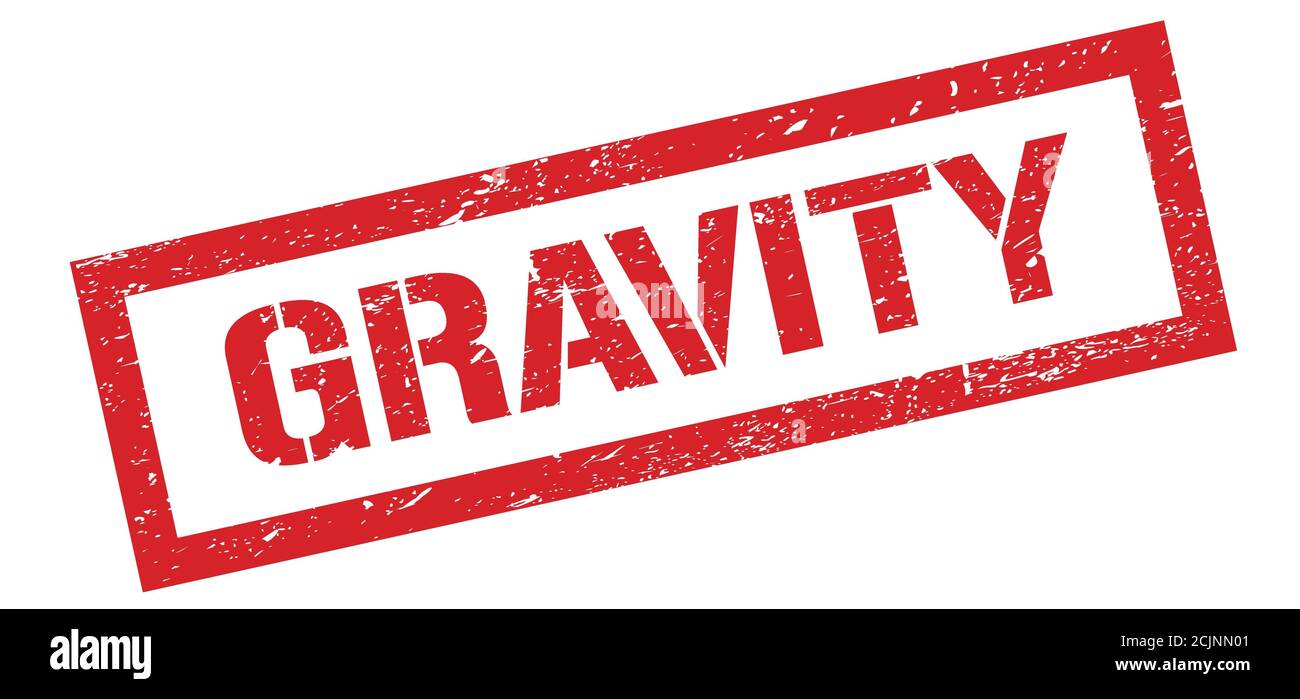 GRAVITY red grungy rectangle stamp sign Stock Photo - Alamy