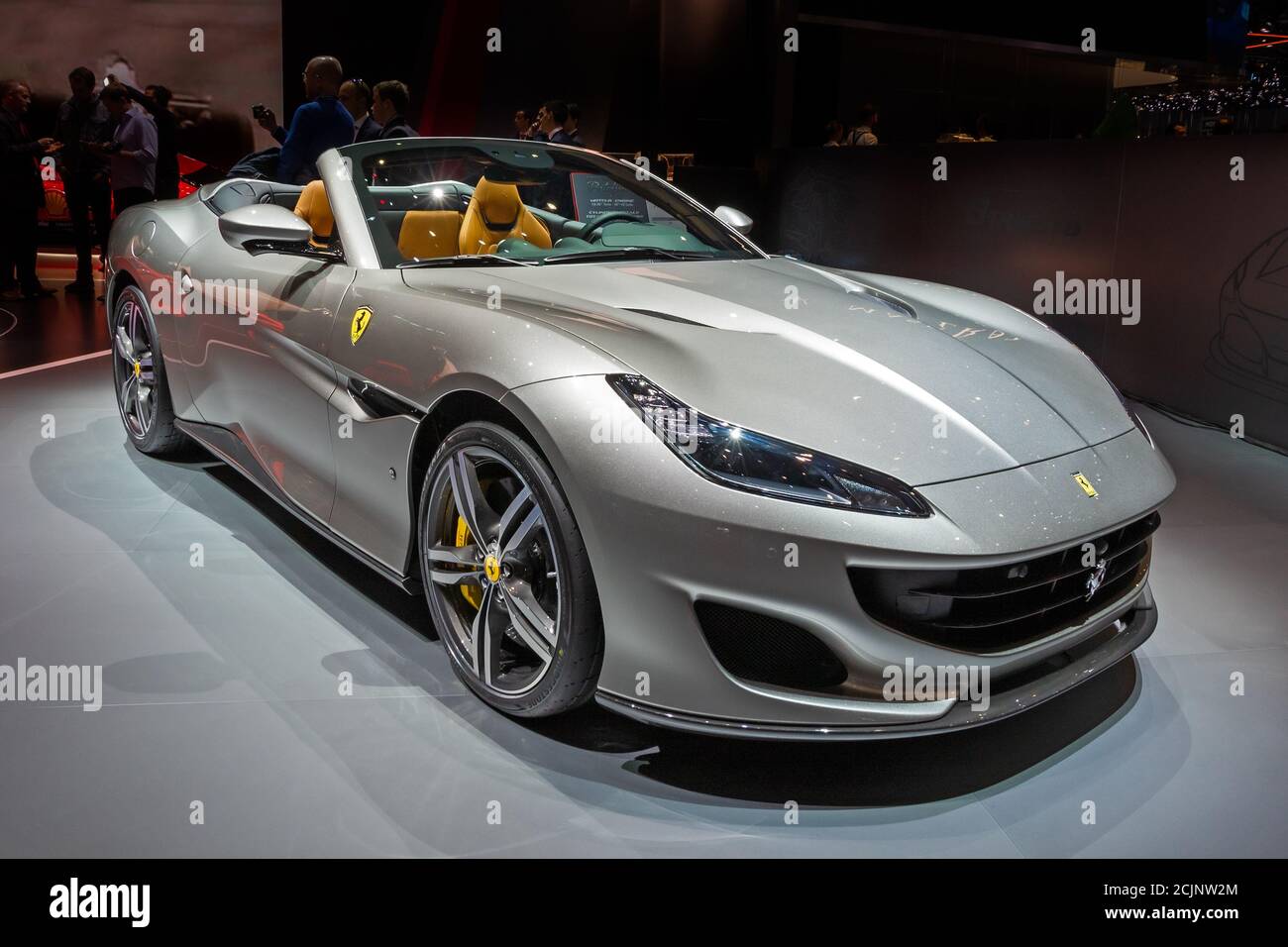 Ferrari Portofino sports car at the 89th Geneva International Motor Show. Geneva, Switzerland - March 5, 2019. Stock Photo