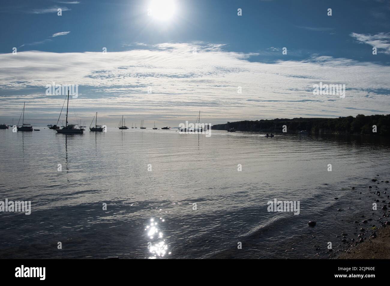 Studland Bay near Poole in UK at Sunrise Stock Photo Alamy