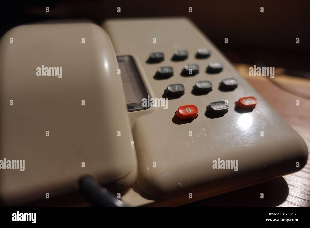 Push button type phone from the 80s and 90s in the UK Stock Photo - Alamy