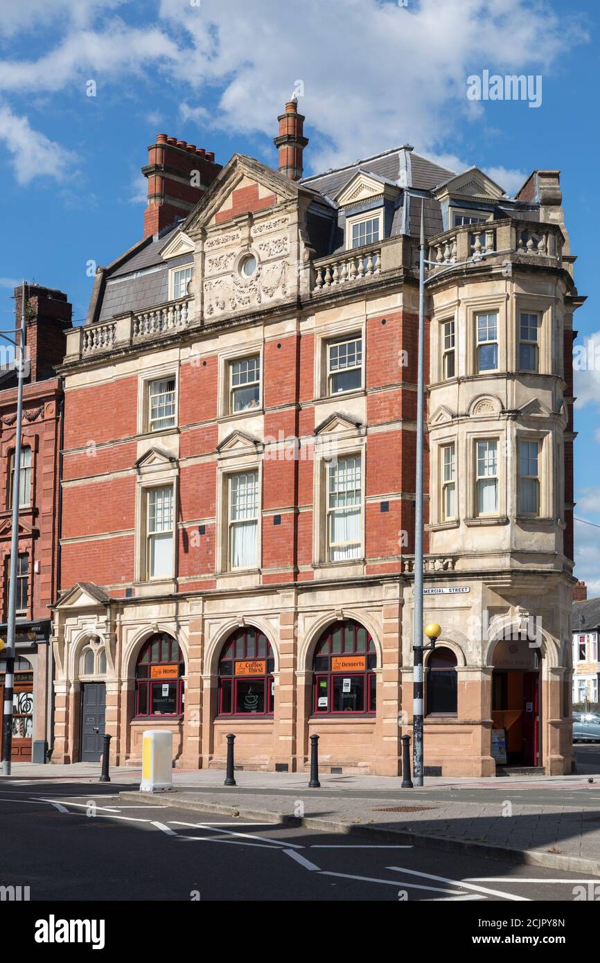 Building on the corner of Commercial Road, once the King William pub and now a coffee house and