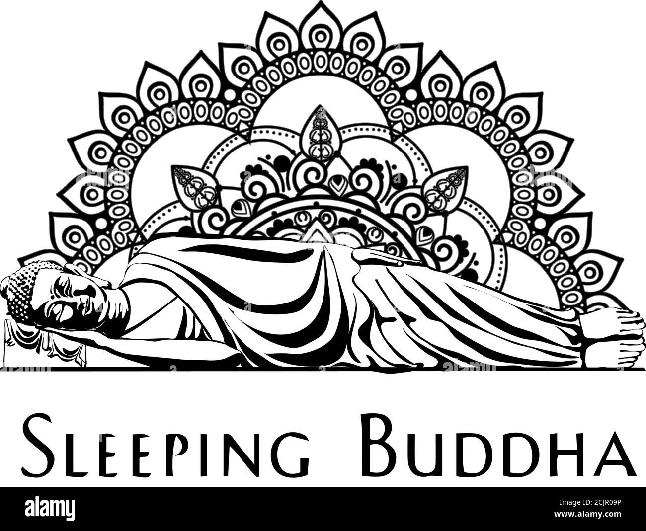 Sleeping Buddha Painting by Priyanka Sachan - Pixels