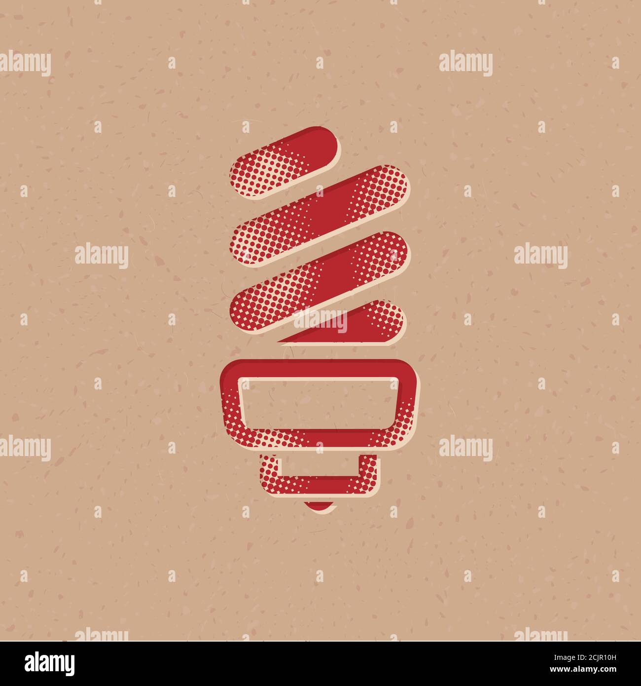 Light bulb icon in halftone style. Grunge background vector ...