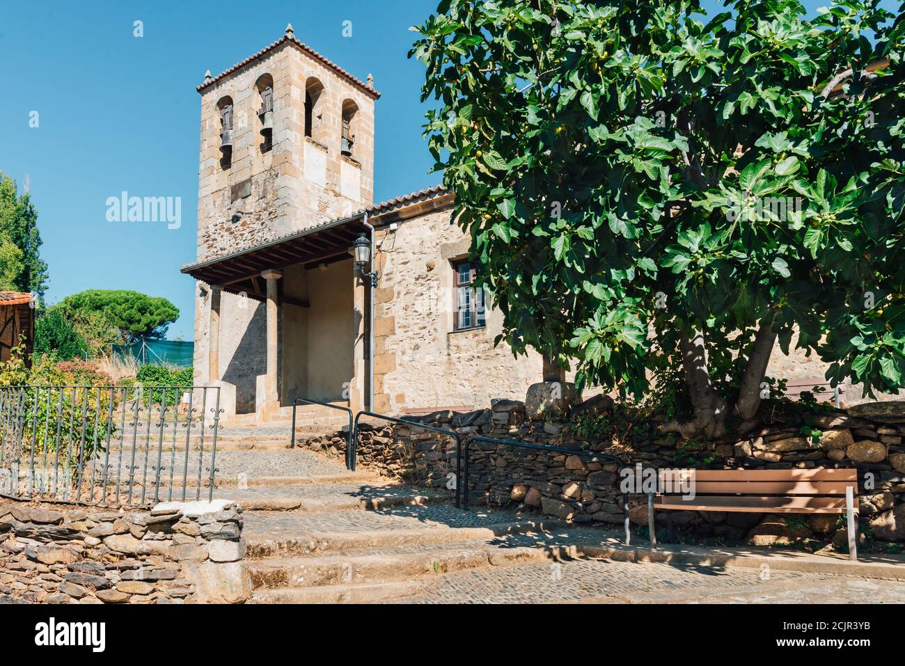 Our Lady of the Assumption Parish in Sotoserrano, spain. Stock Photo