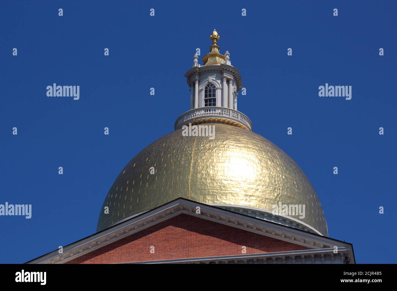 Massachusetts State House dome gilding photo 2