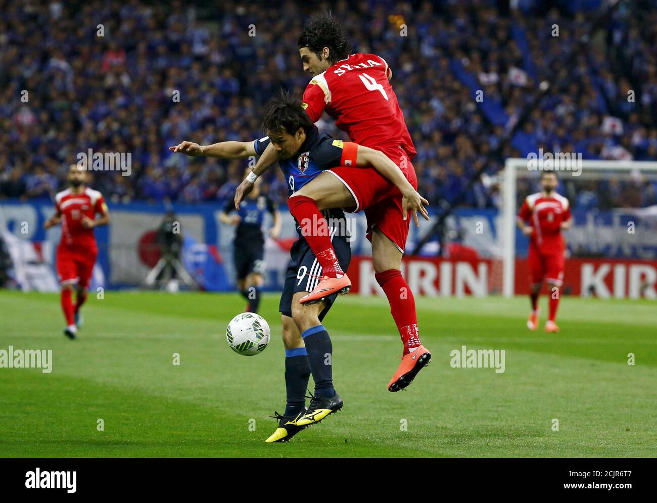 Football Soccer Japan V Syria World Cup 18 Qualifier Saitama Stadium Saitama Japan 29 3 16 Japan S Shinji Okazaki And Syria S Hamdi Al Masri In Action Reuters Thomas Peter Stock Photo Alamy Football Soccer Japan V Syria World Cup 18 Qualifier Saitama Stadium Saitama Japan 29 3 16 Japan S Shinji Okazaki And Syria S Hamdi Al Masri In Action Reuters Thomas Peter Stock Photo Alamy
