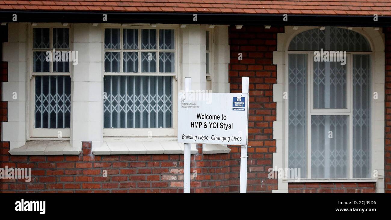 A general view of the entrance to Styal Prison in Styal, Britain, January 24, 2018. REUTERS/Phil Noble Stock Photo
