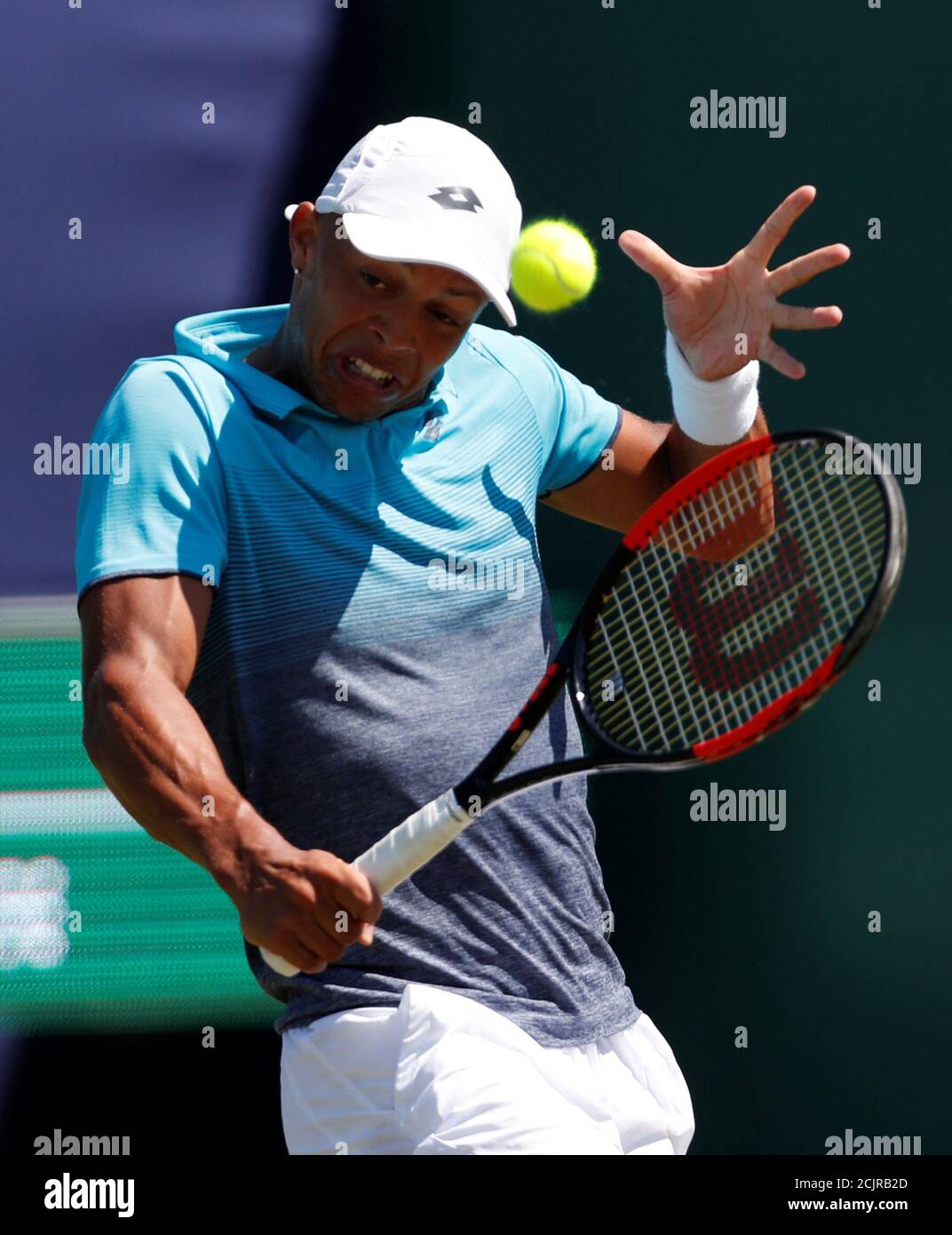 Tennis - WTA Premier & ATP 250 - Nature Valley International - Devonshire  Park, Eastbourne, Britain - June 25, 2018 Great Britain's Jay Clarke in  action during his first round match against