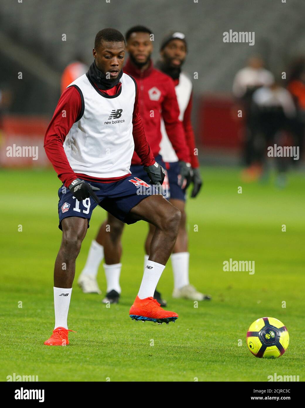 Soccer Football - Ligue 1 - Lille v OGC Nice - Stade Pierre-Mauroy, Lille,  France - February 1, 2019 Lille's Nicolas Pepe during the warm up  REUTERS/Pascal Rossignol Stock Photo - Alamy