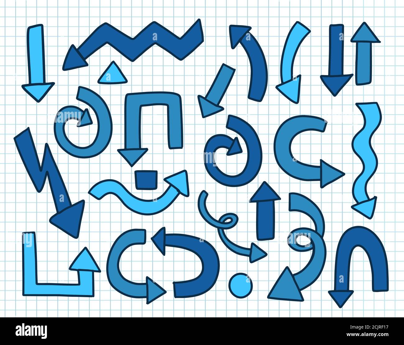 Arrow hand drawn set. Isolated collection element design Stock Vector ...