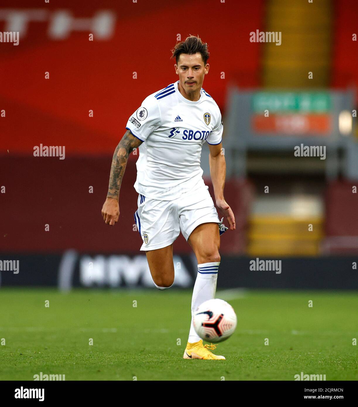 Leeds United's Robin Koch during the Premier League match at Anfield