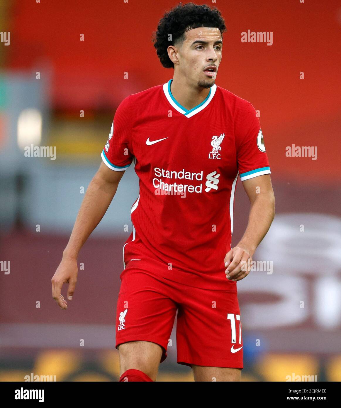 Liverpool's Curtis Jones during the Premier League match between