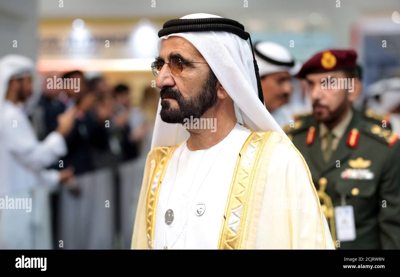 Dubai's Ruler Sheikh Mohammed bin Rashid al-Maktoum, Prime Minister and Vice-President of the United Arab Emirates attends the International Defence Exhibition & Conference (IDEX) in Abu Dhabi, United Arab Emirates February 17, Dubai's Ruler Sheikh Mohammed bin Rashid al-Maktoum, Prime Minister and Vice-President of the United Arab Emirates attends the International Defence Exhibition & Conference (IDEX) in Abu Dhabi, United Arab Emirates February 17,