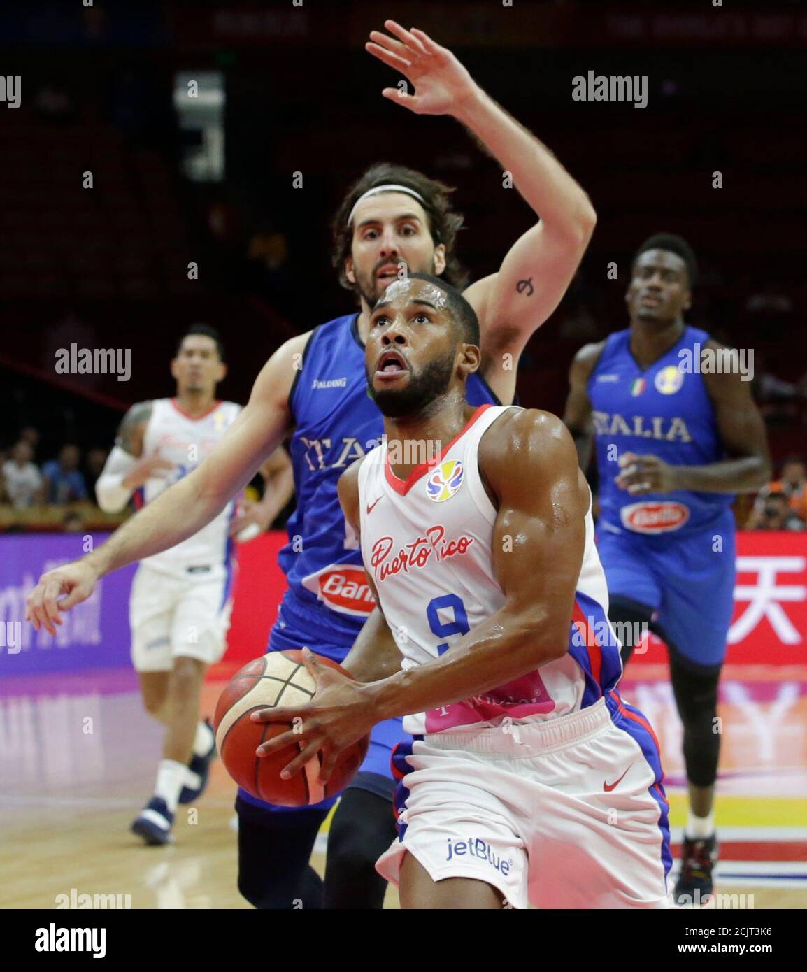 Basketball - FIBA World Cup - Second Round - Group J - Puerto Rico v Italy  - Wuhan Sports Centre, Wuhan, China - September 8, 2019 Puerto Rico's Gary  Browne in action REUTERS/Jason Lee Stock Photo - Alamy