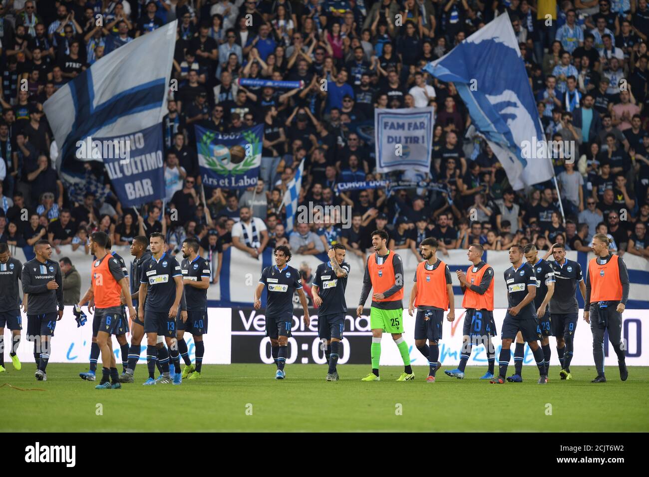Soccer Football Serie A Spal V Napoli Paolo Mazza Ferrara Italy October 27 19 Spal Players After The Match Reuters Jennifer Lorenzini Stock Photo Alamy