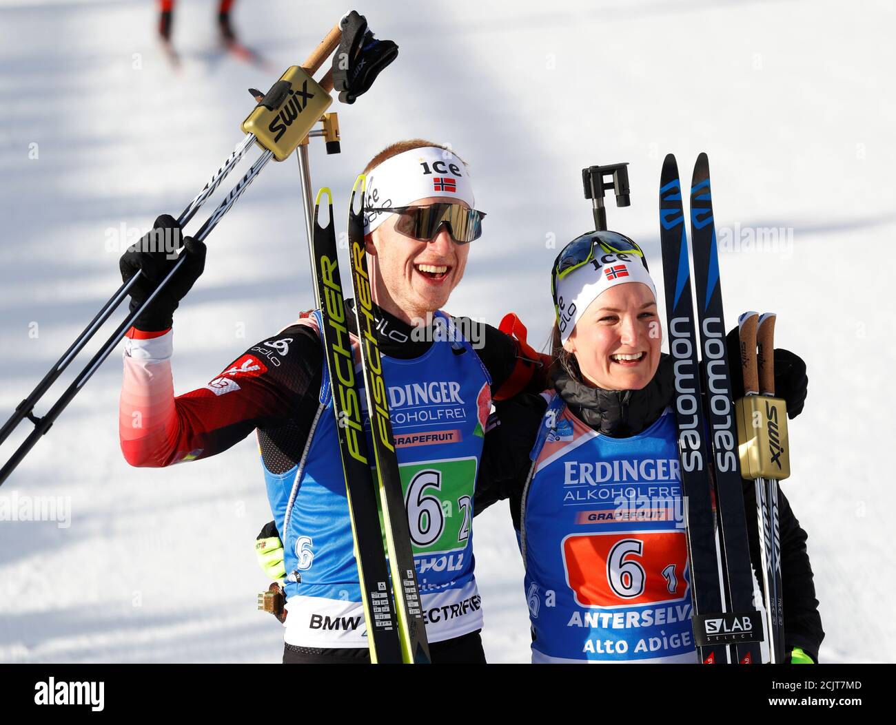 Biathlon - 2020 Biathlon World Championships - Single Mixed Relay -  Antholz-Anterselva, Italy - February 20, 2020 Norway's Marte