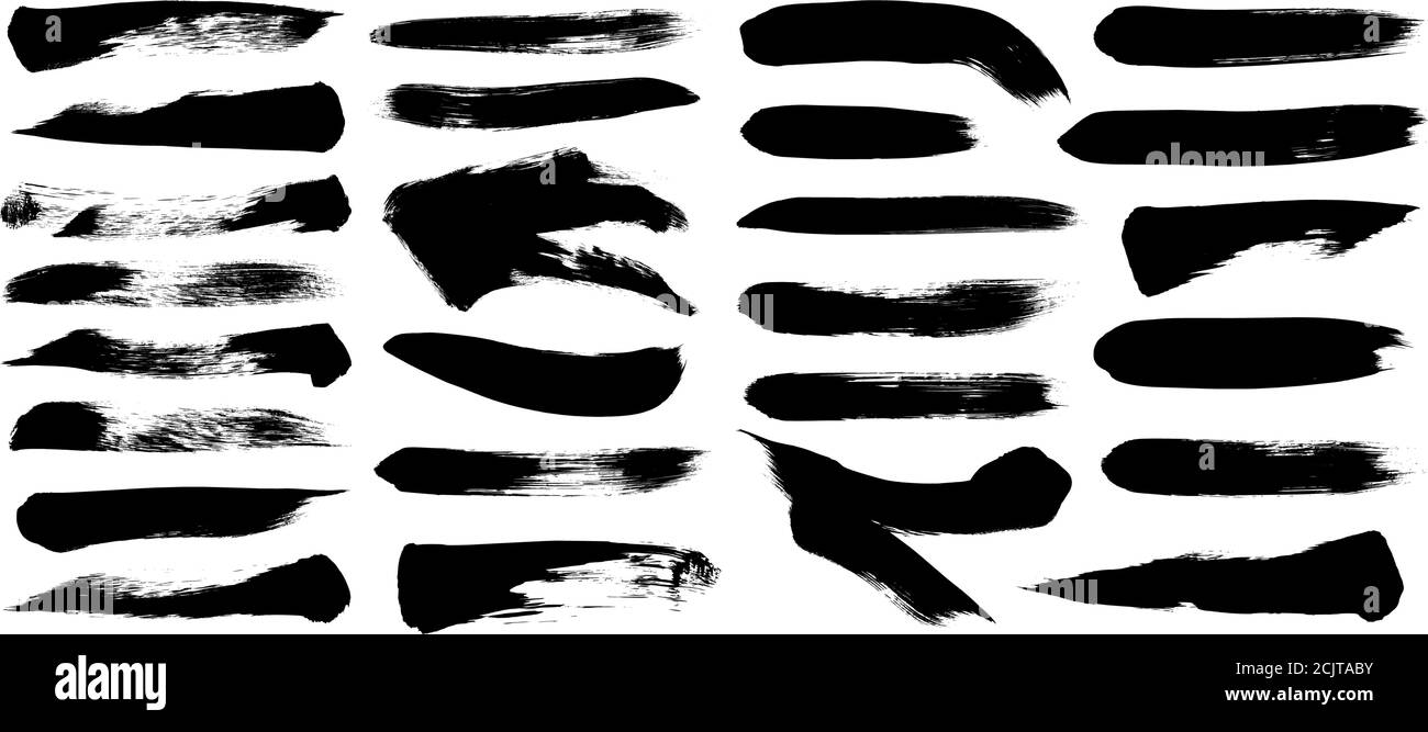 Ink brush strokes calligraphy Cut Out Stock Images & Pictures Alamy