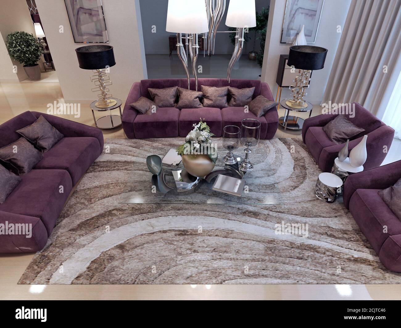 Burgundy sofa studio hi-res stock photography and images - Alamy, image size:1300x1065
