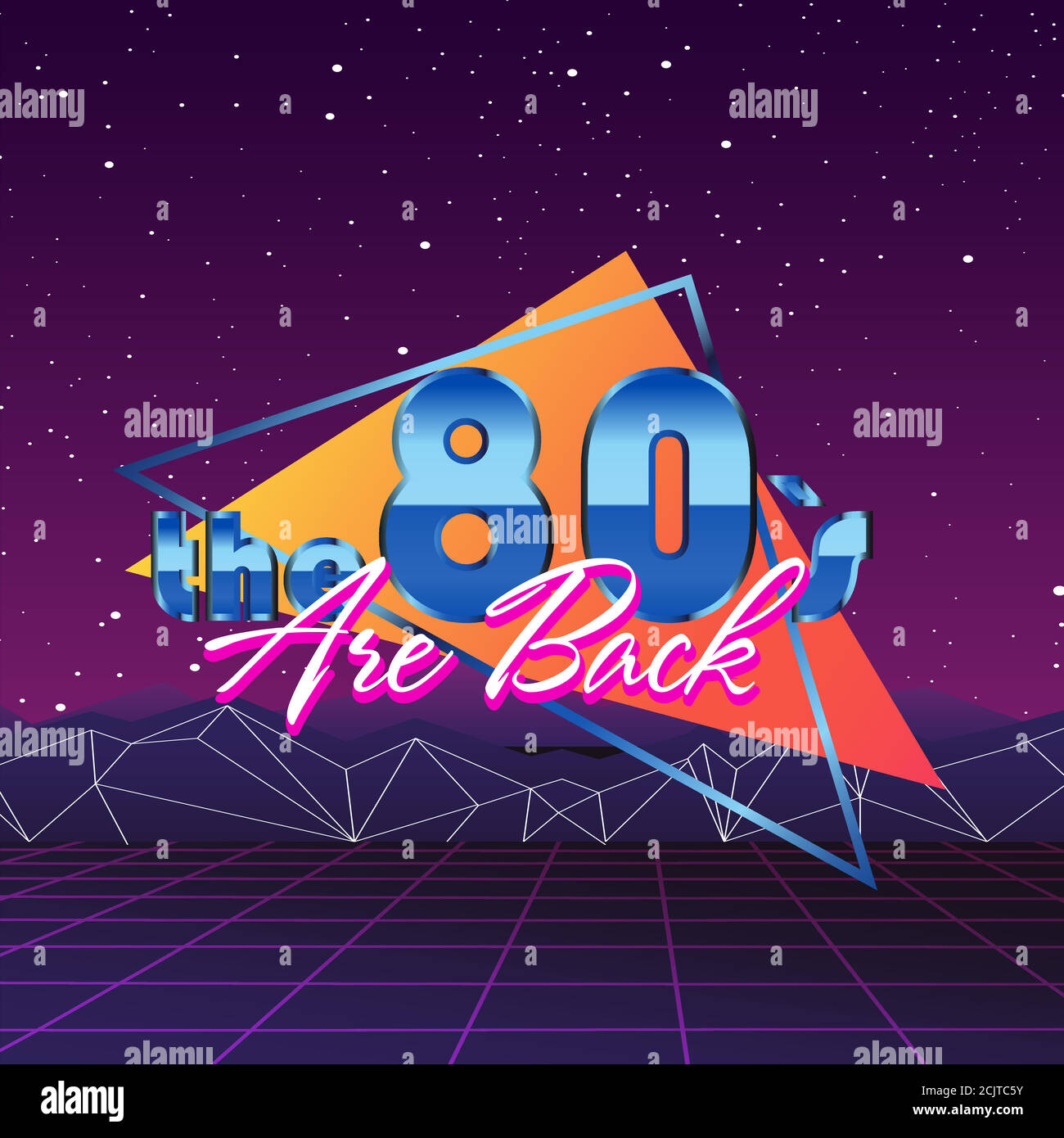 stock vector eighties retro neon style ultra violet vintage style disco