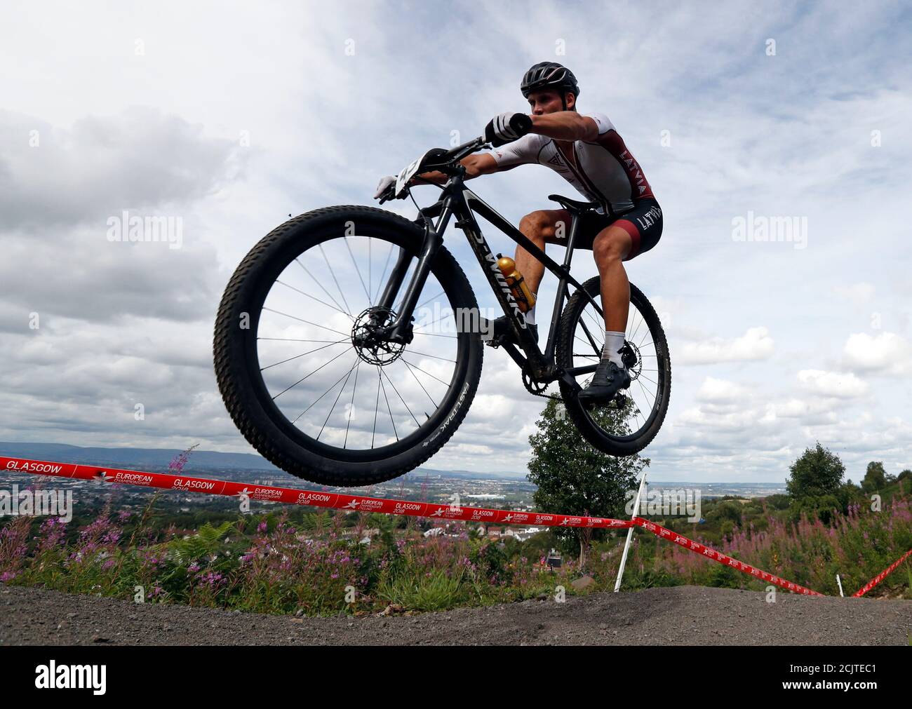 2018 European Championships - Mountain Bike, Men's Cross-Country - Cathkin  Braes Mountain Bike Trails, Glasgow, Britain - August 7, 2018 - Arnis  Petersons of Latvia in action. REUTERS/Russell Cheyne Stock Photo - Alamy