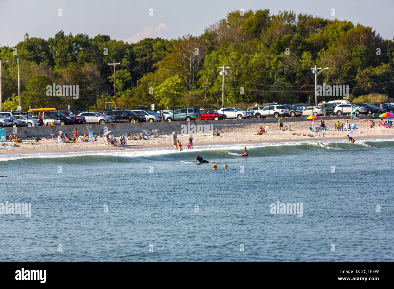 Narragansett Town Beach, Narragansett Pier, Rhode Island, USA Stock