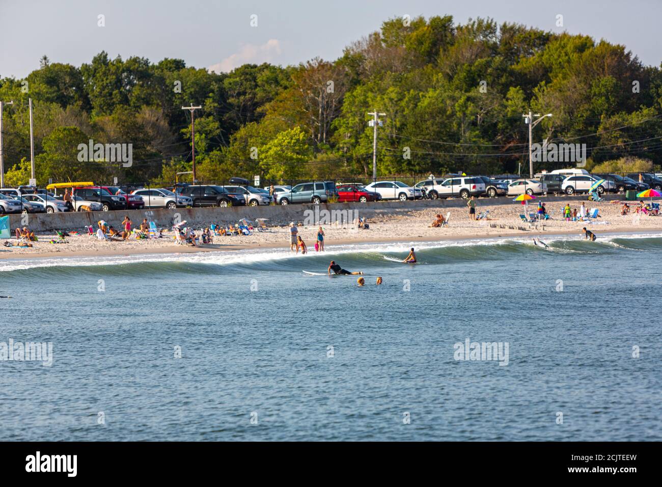 Narragansett Town Beach, Narragansett Pier, Rhode Island, USA Stock ...