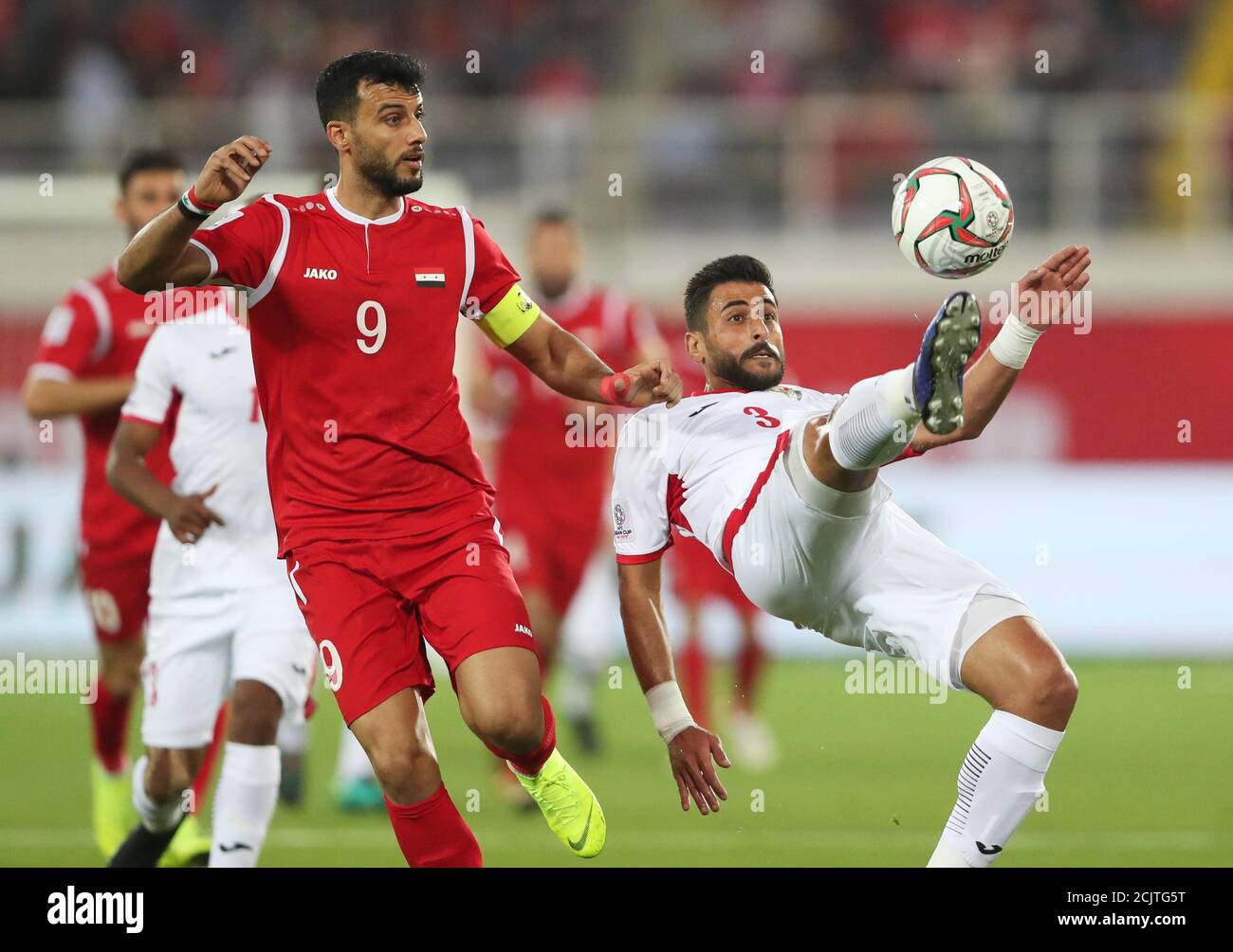Soccer Football - AFC Asian Cup - Jordan v Syria - Group B - Sheikh Khalifa  International Stadium, Al Ain, United Arab Emirates - January 10, 2019  Syria's Omar Al Somah in