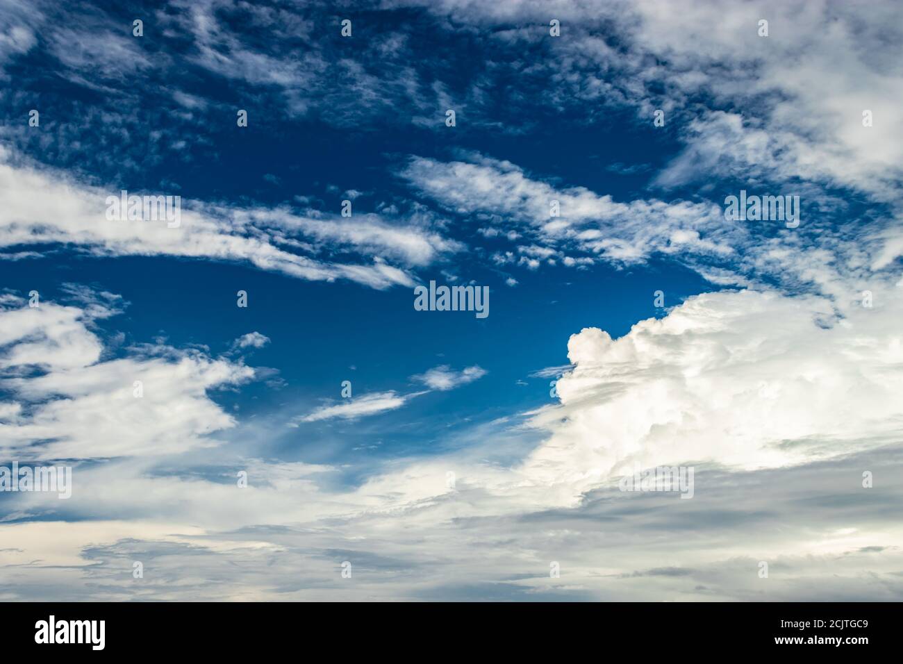 bright blue sky with white cloud image is showing the art of nature ...