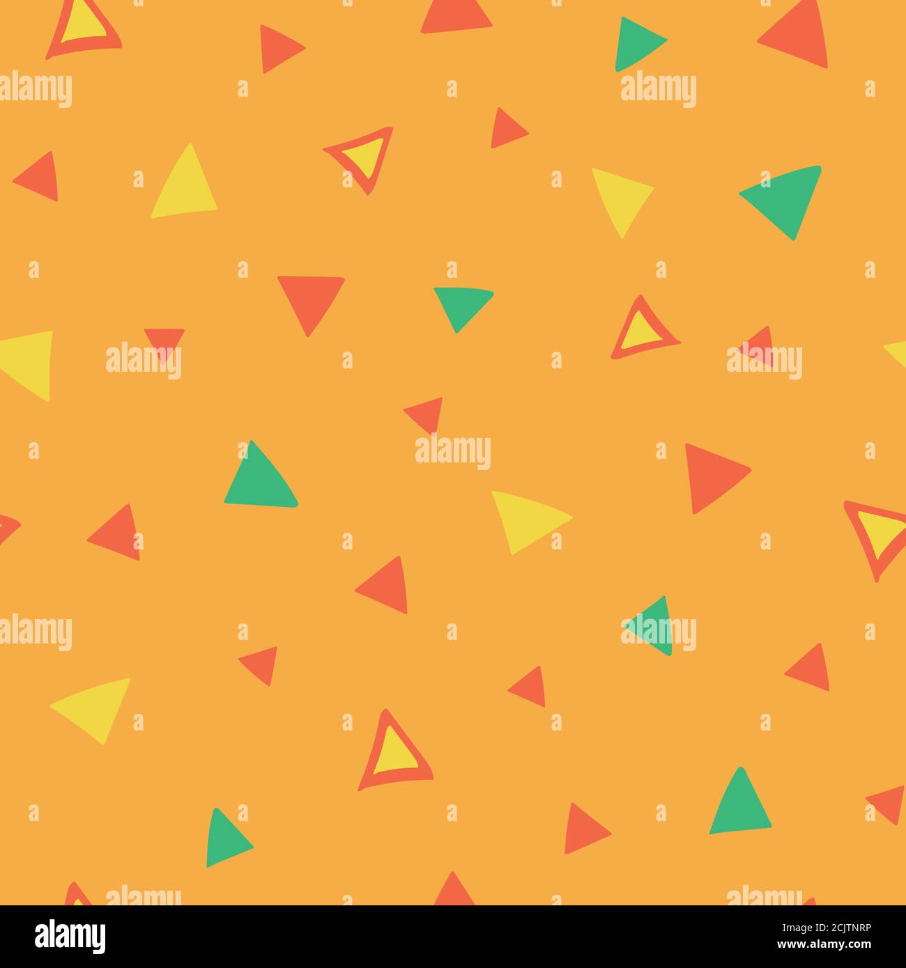 yellow abstract triangles seamless vector pattern Stock Vector