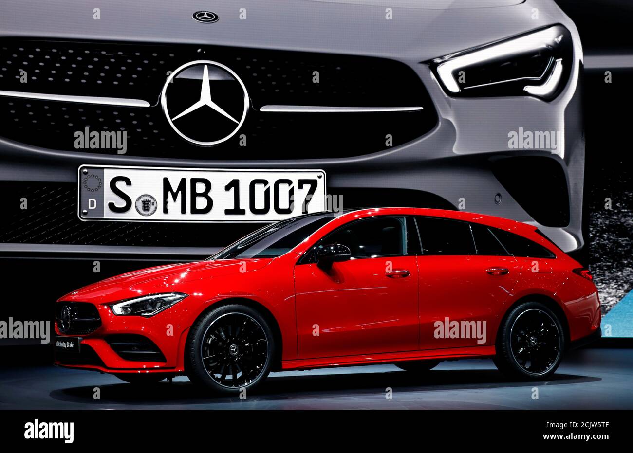 The new Mercedes-Benz CLA Shooting Brake is displayed at the 89th Geneva  International Motor Show in Geneva, Switzerland March 5, 2019.  REUTERS/Denis Balibouse Stock Photo - Alamy