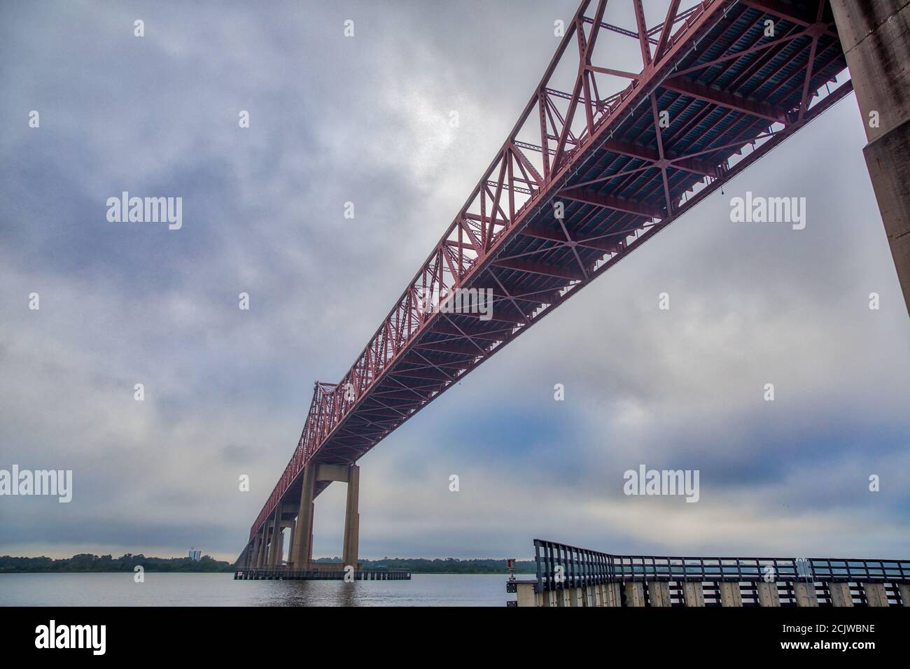 Bridge River Crossing Stock Photo Alamy