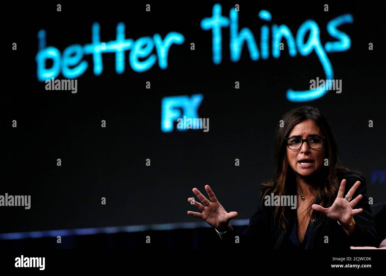 Creator and cast member Pamela Adlon speaks at a panel for the