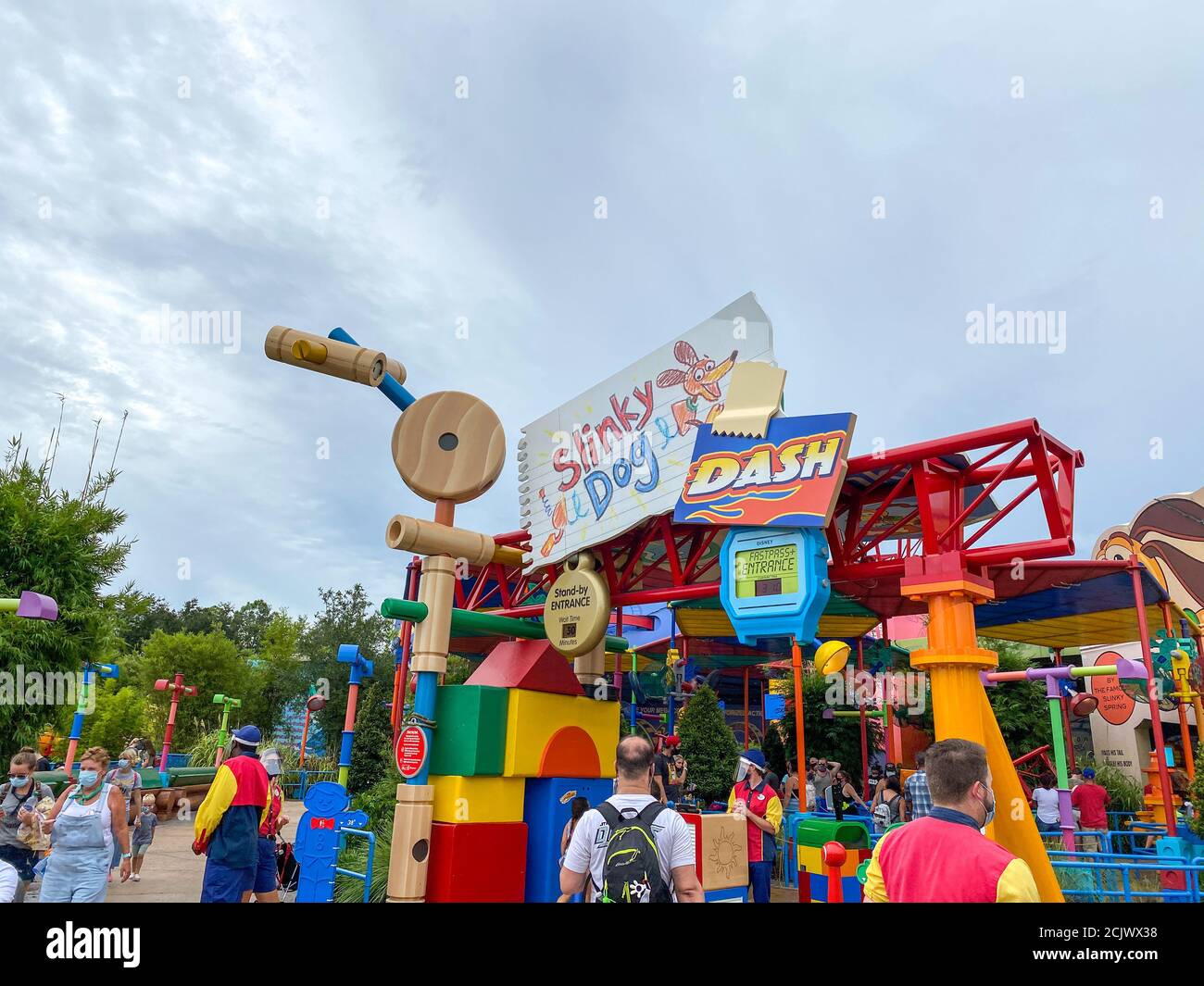 Orlando,FL/USA9/12/20 The entrance to the Slinky Dog Dash roller