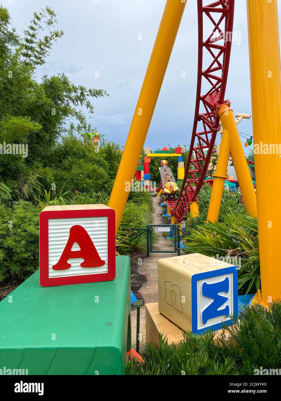 Orlando,FL/USA9/12/20 The Slinky Dog Dash roller coaster ride in Toy