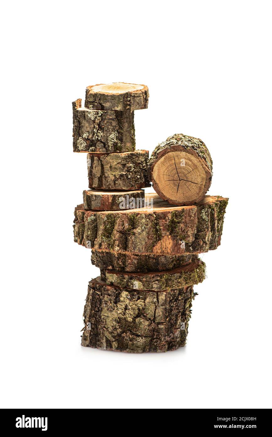 Kit of decorative oak stands on a white background Stock Photo Alamy