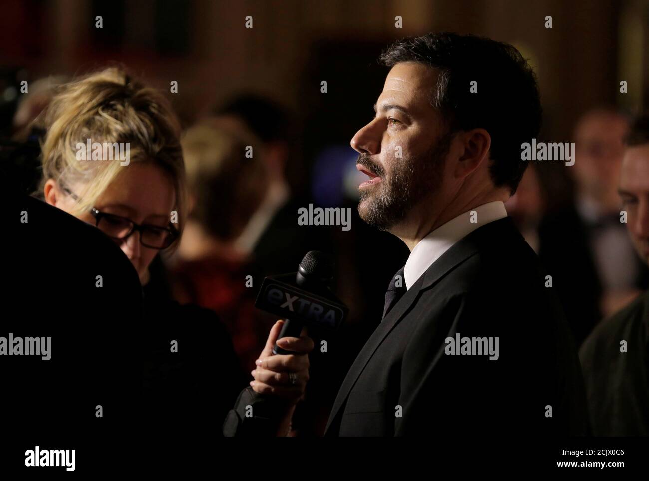 Comedian Jimmy Kimmel speaks to the media at the 19th annual Mark Twain Prize for American Humor honoring Bill Murray at the Kennedy Center in Washington, U.S., October 23, 2016.      REUTERS/Joshua Roberts Stock Photo