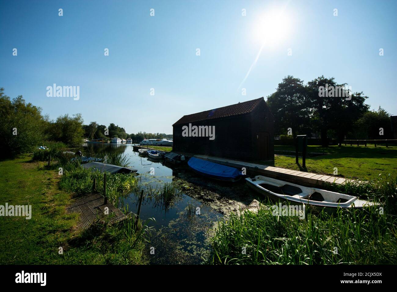 Barton Turf Staithe Stock Photo Alamy