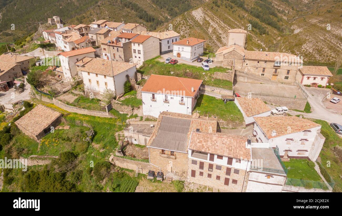 Aspurz town in Navarra province, Spain Stock Photo