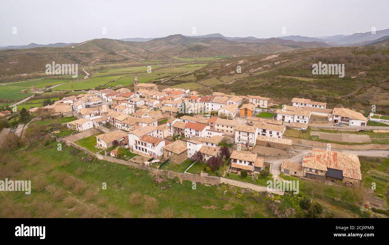 Navascues town in Navarra province, Spain Stock Photo