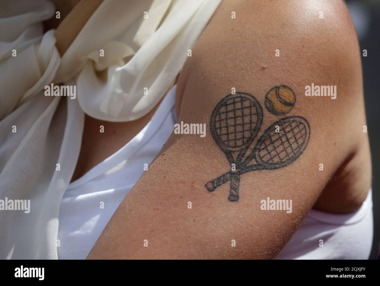 Tennis - WTA Premier 5 - Italian Open - Foro Italico, Rome, Italy - May 17,  2018 General view of a spectator's tattoo REUTERS/Max Rossi Stock Photo -  Alamy